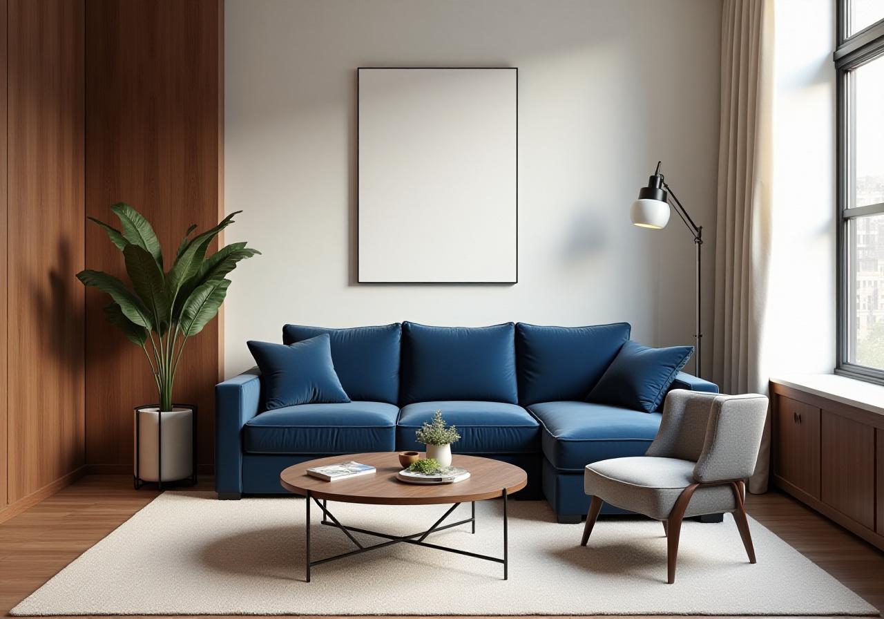 Modern stylish living area with budget-friendly decor