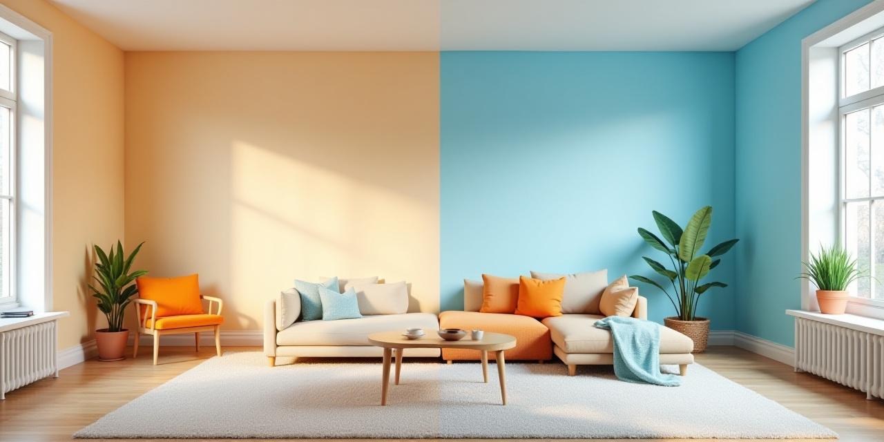 Before and after interior design comparison