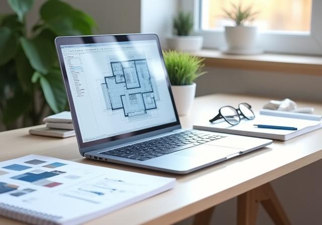 Clean modern workstation representing data security and design planning